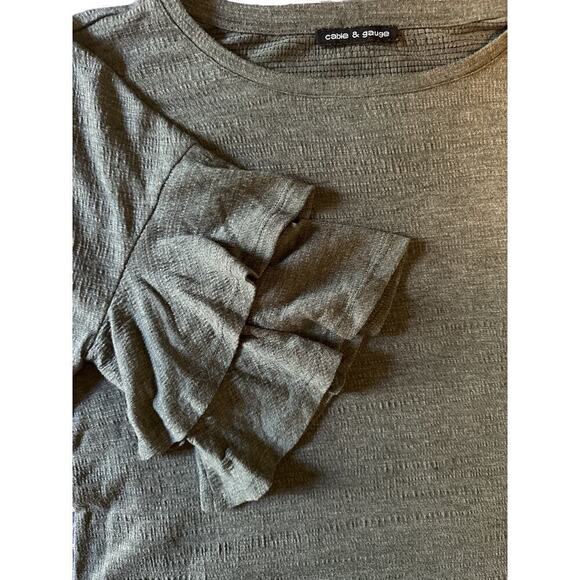 Cable & Gauge Blouse Size MEDIUM Olive green - Picture 9 of 9